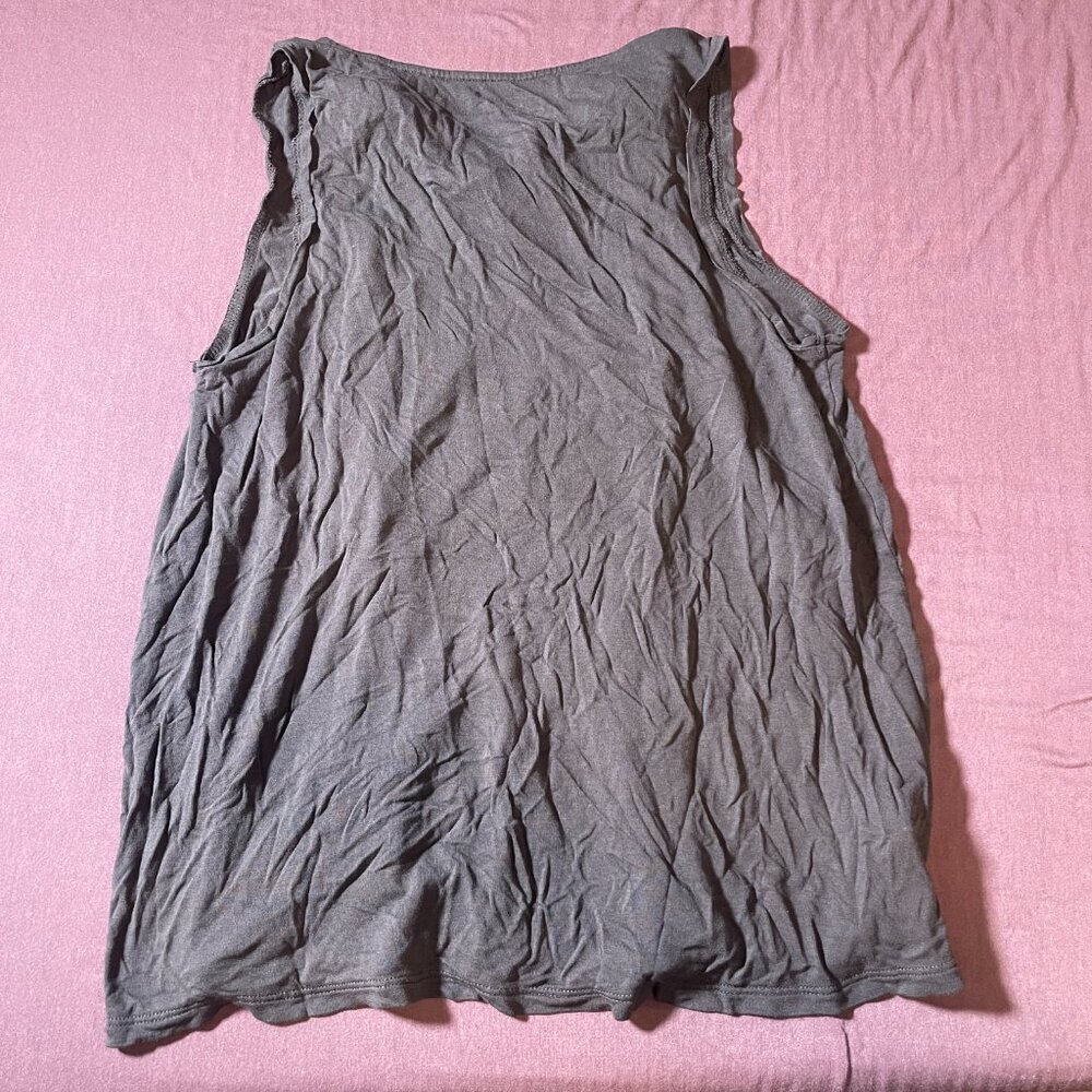 LOFT Ann Taylor Lightweight Tank Top with tassel tie shut, embroidered - Medium - Picture 7 of 8
